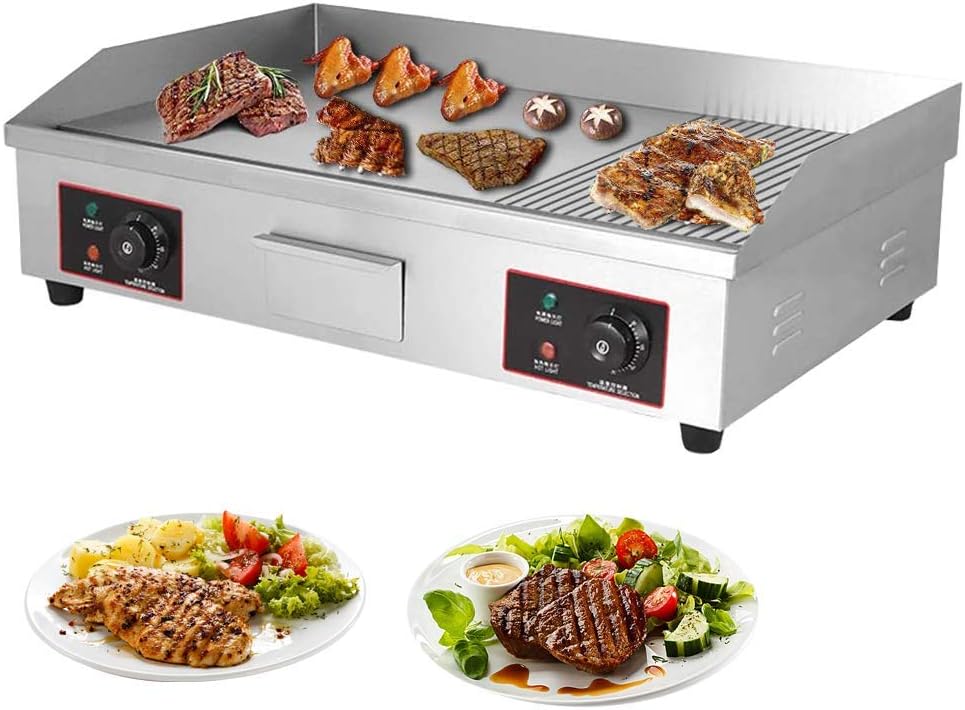 29 Electric Griddle 220V 4400Watt Commercial Countertop Stainless Steel Griddle with Temperature Control U4513