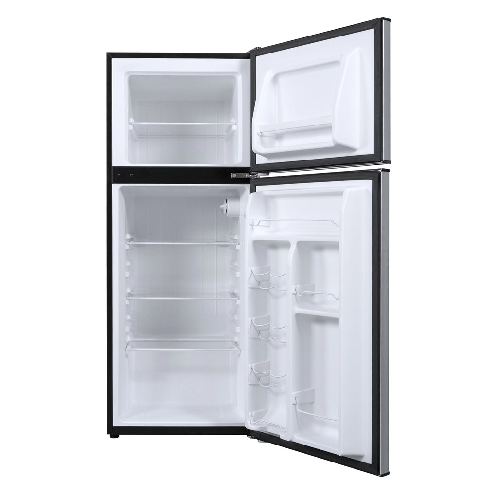 Stainless Steel Two Door Mini Refrigerator with Freezer X70897
