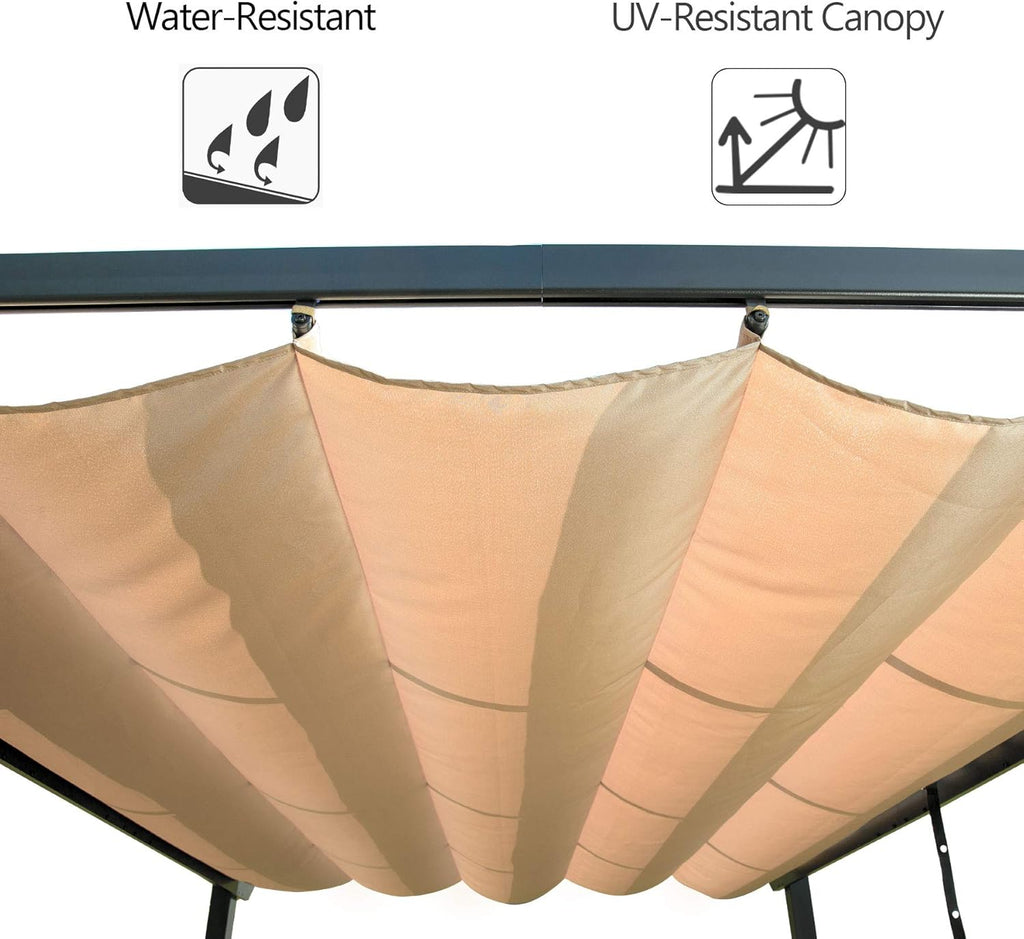 Aluminum Retractable Outdoor Pergola 10x10ft S291