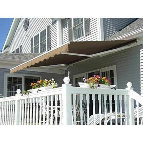 10x8 ft Retractable Patio Awning Canopy D137
