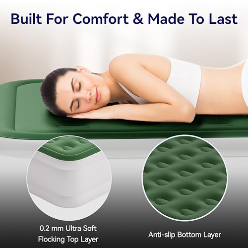 Queen Size Gray Inflatable Air Mattress with Pump M186595