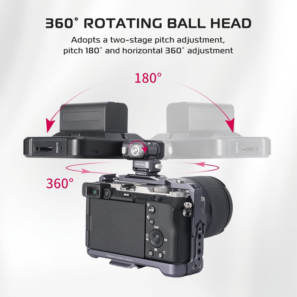 Camera Monitor Mount with 360° Rotation Ballheads O321