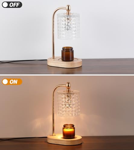Gold Electric Candle Warmer Lamp with Timer and Dimmer C275674
