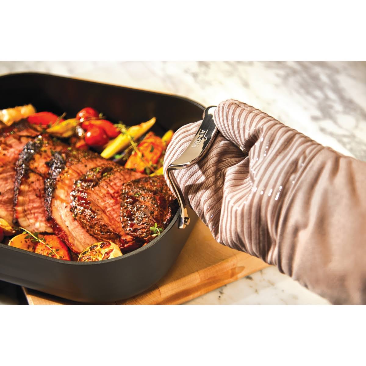 Grey Roaster with Rack, 11 X14 in X8751