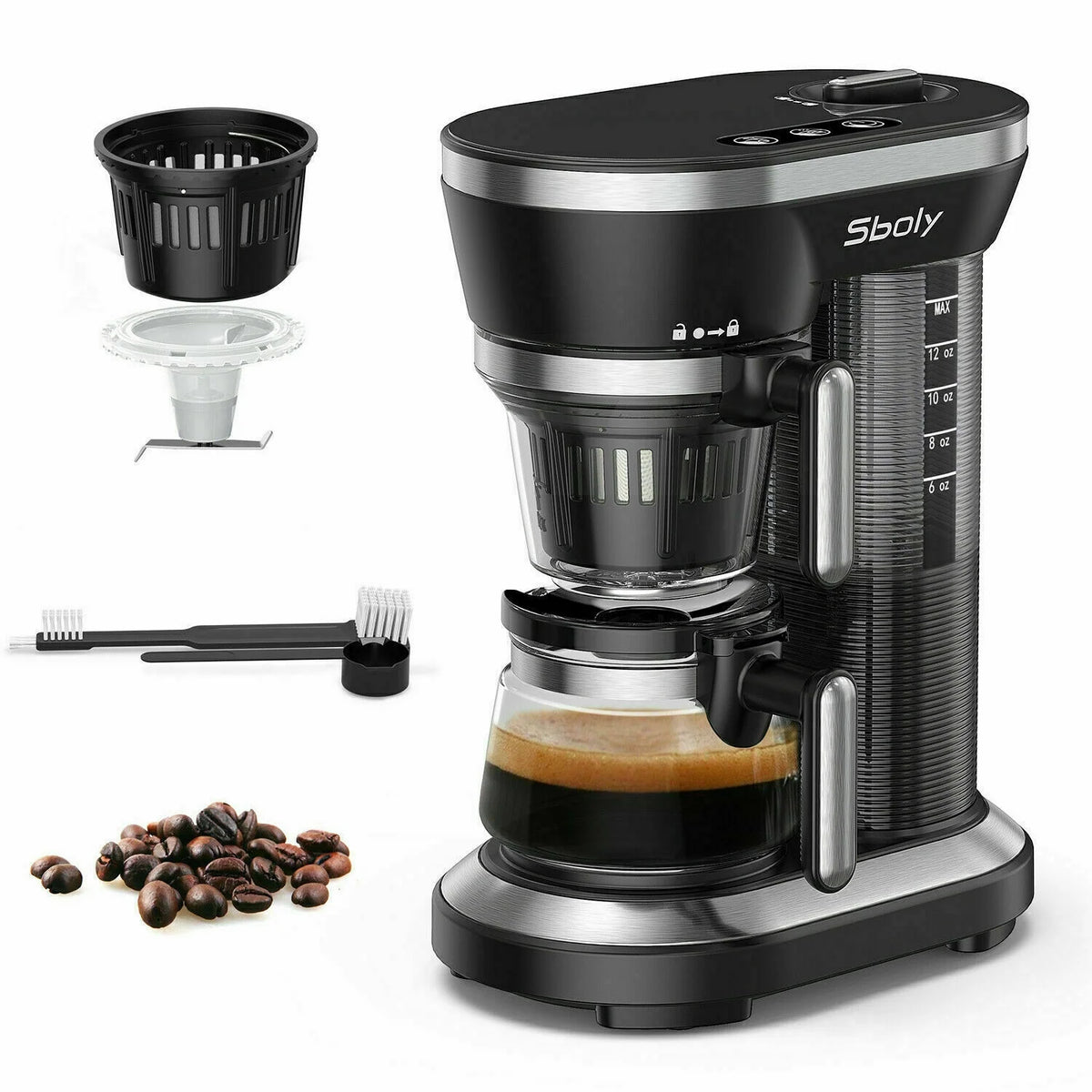 Automatic Coffee Maker & Grinder Single Cup V302889