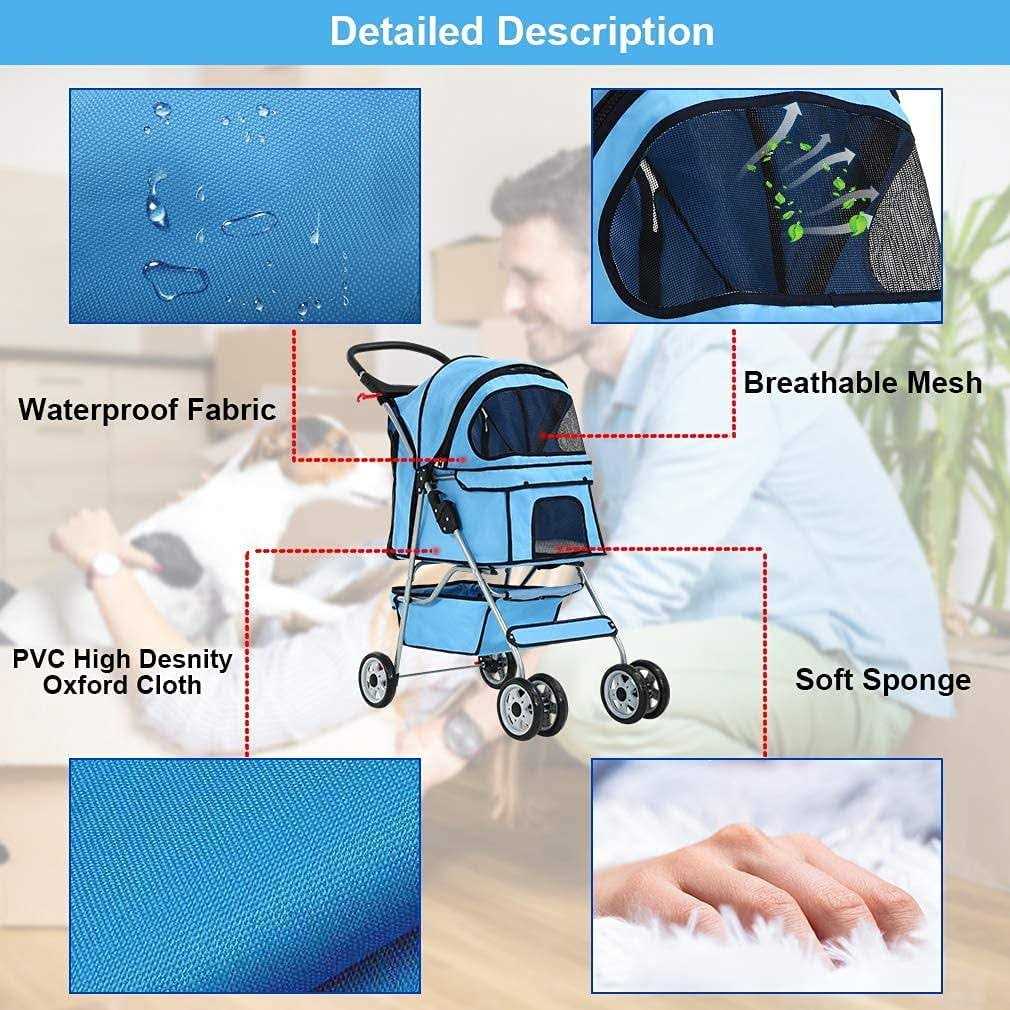 Pet Stroller Folding Carrier Q34408