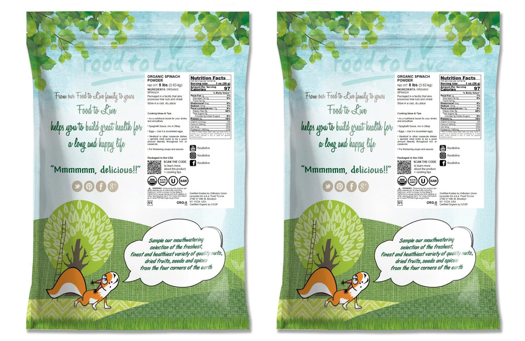 Organic Spinach Powder, 16 Pounds S90330