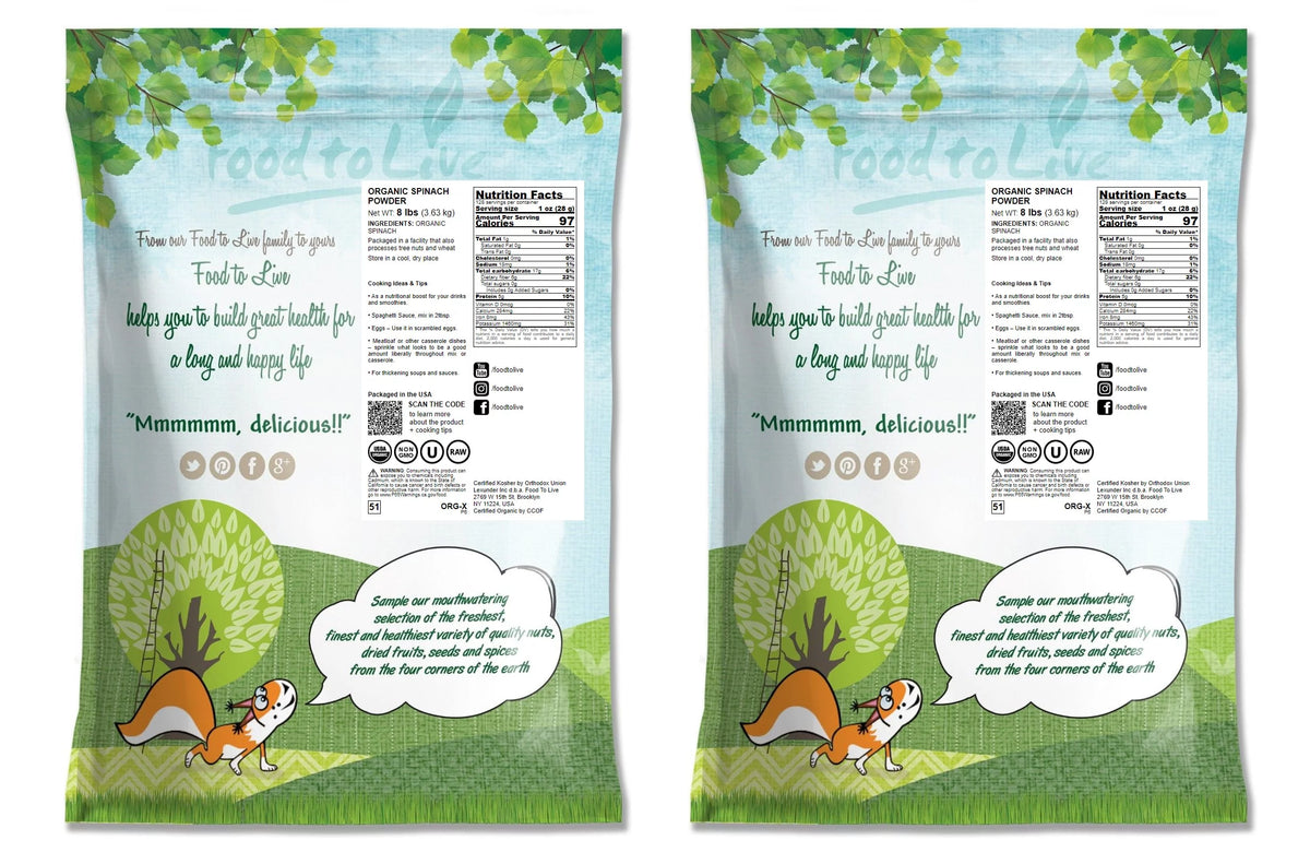 Organic Spinach Powder, 16 Pounds S90330