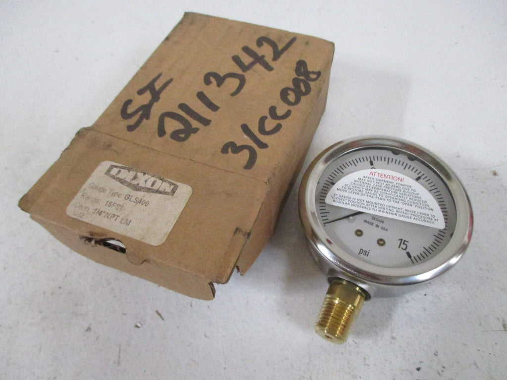 Liquid Filled Stainless Case Gauge 2-1/2 Face 0-15 psi Pack of 2 C302
