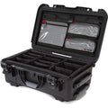 Wheeled Hard Utility Case with Padded Divider Insert Black B2183