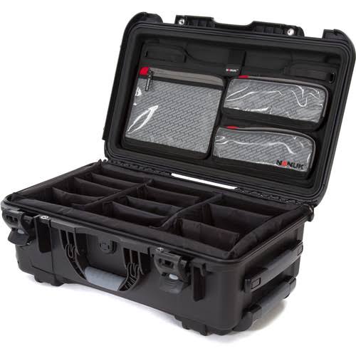 Wheeled Hard Utility Case with Padded Divider Insert Black B2183