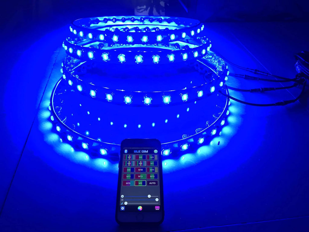 15.5'' RGB IP68 Waterproof LED Wheel Ring Lights T405