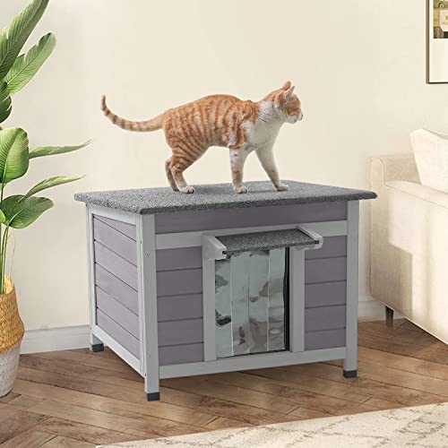 Cat House with Escape Door Insulated Weatherproof Roof T724920