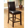 Leatherette Parson Chair Counter Height Chair, Set of 2 U664274