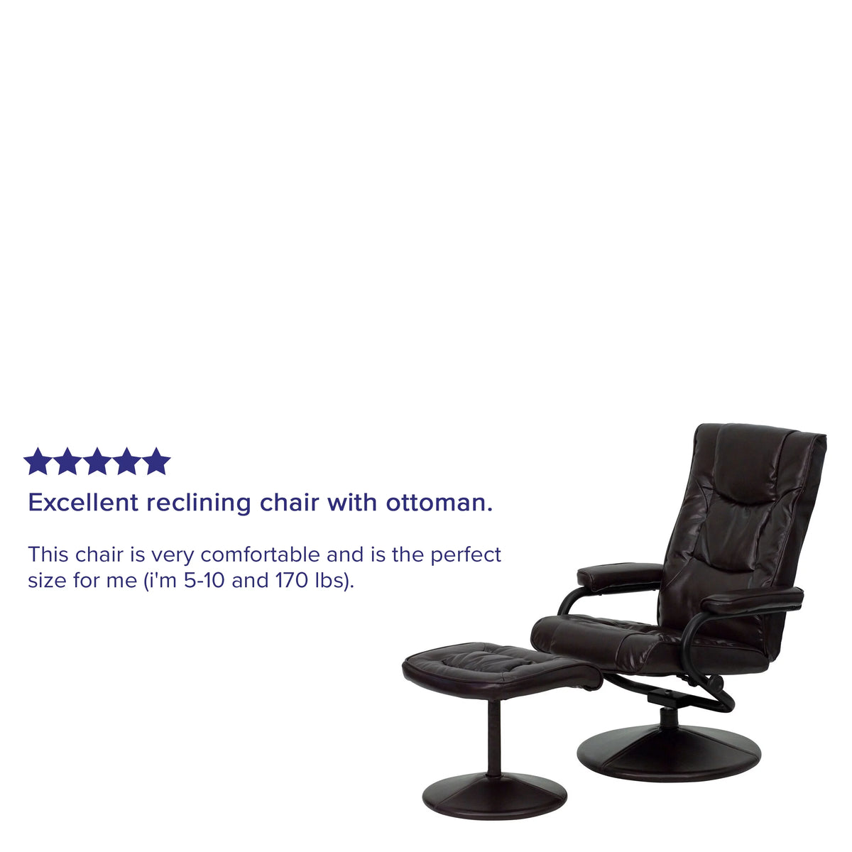 Brown Recliner and Ottoman X232