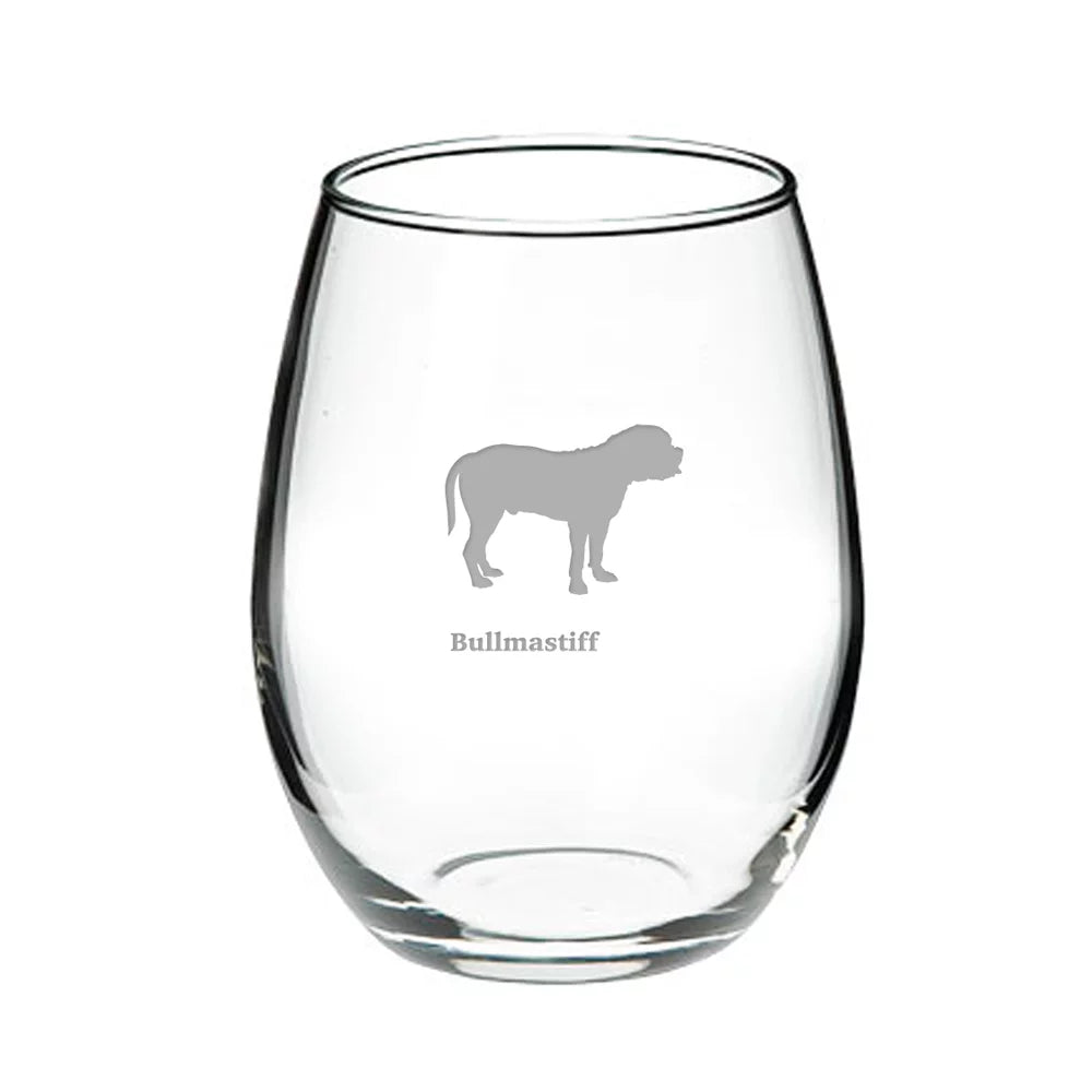 Deep Etched Stemless Red Wine Glass K54137