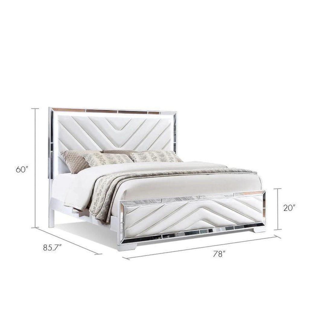 King Bedroom Set with LED Lights E405614