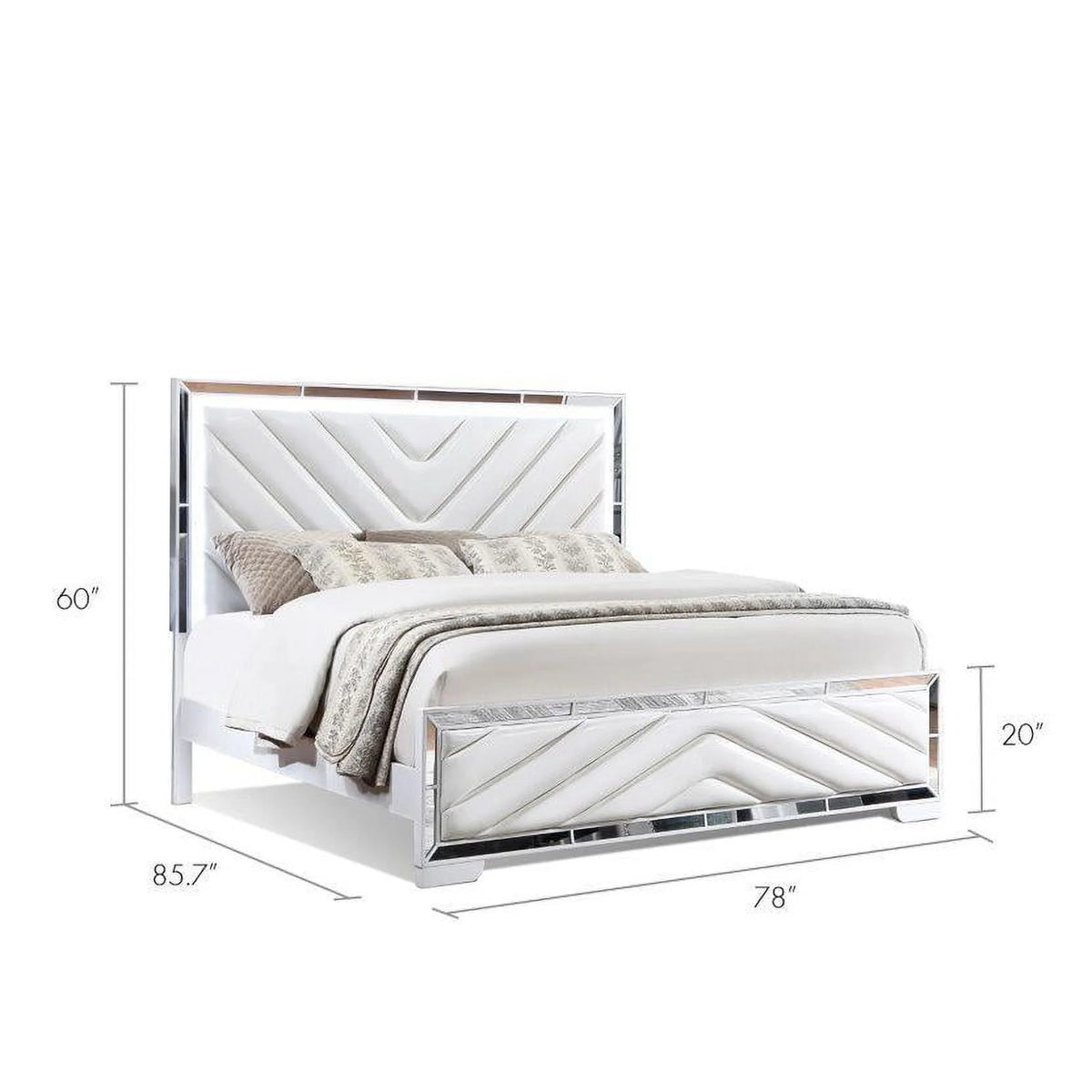 King Bedroom Set with LED Lights E405614