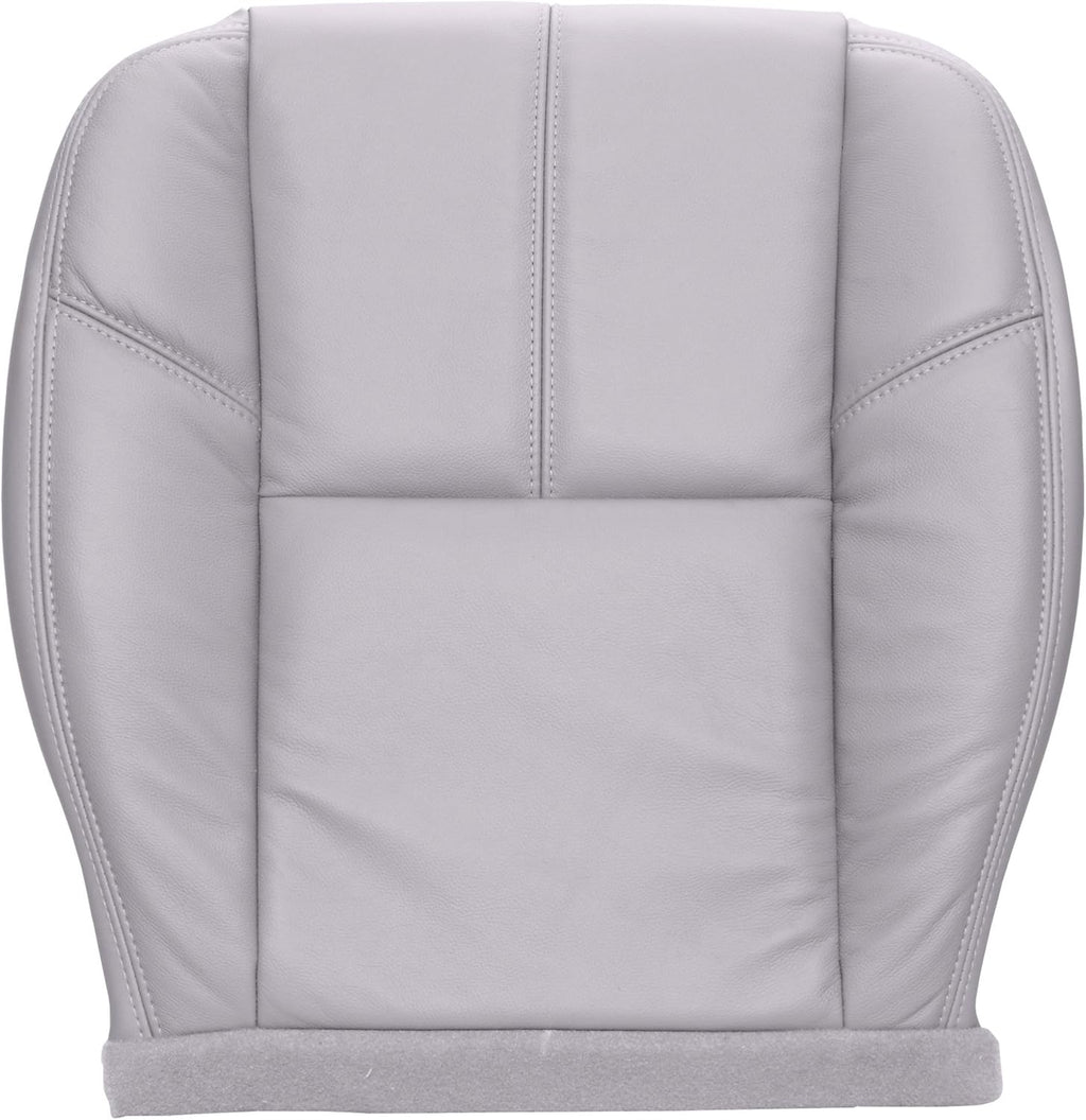 Driver Side Bottom Replacement Seat Cover in Light Titanium Gray Leather O133266