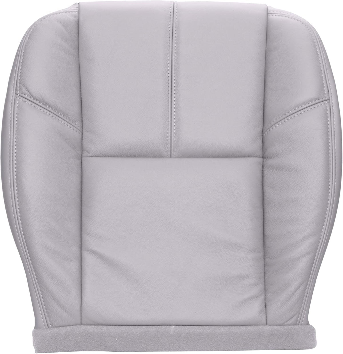 Driver Side Bottom Replacement Seat Cover in Light Titanium Gray Leather O133266