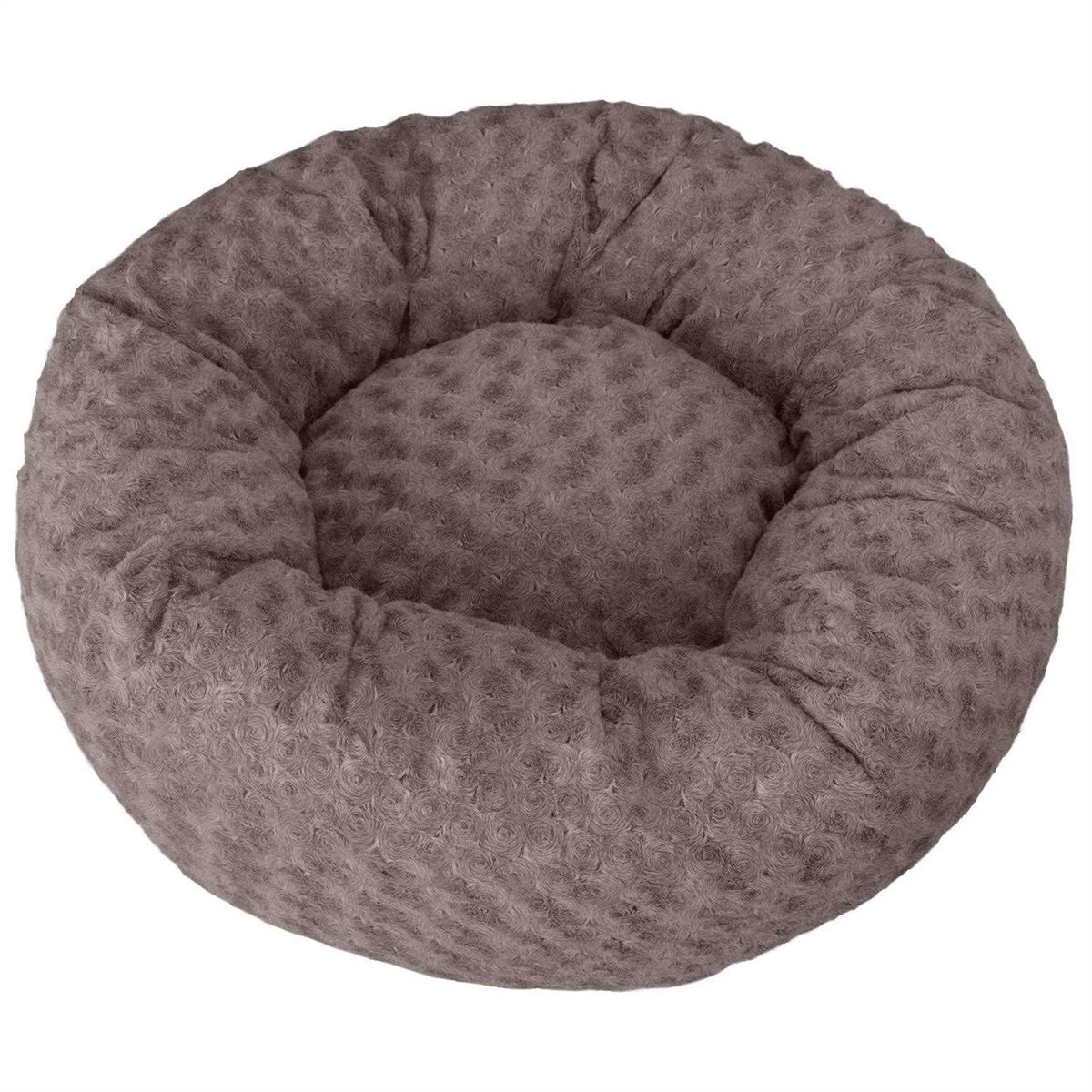 Curly Fur Plush Donut Dog Bed O6937