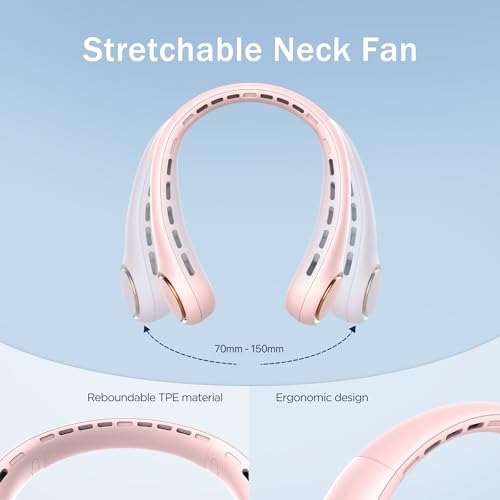 Portable Neck Fan 4000mAh 3 Adjustable Speeds White K555