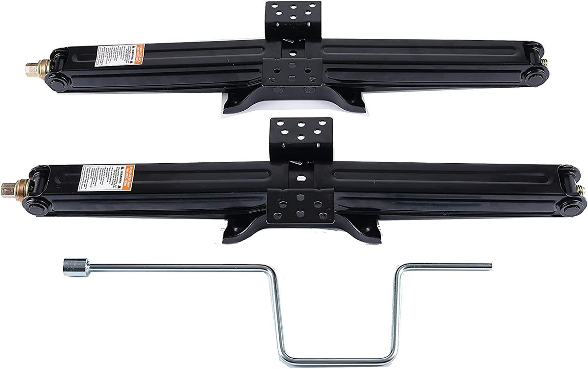 24" Scissor Jacks with Crank Handle, 5000 lbs Capacity, Pack of 2 Z637