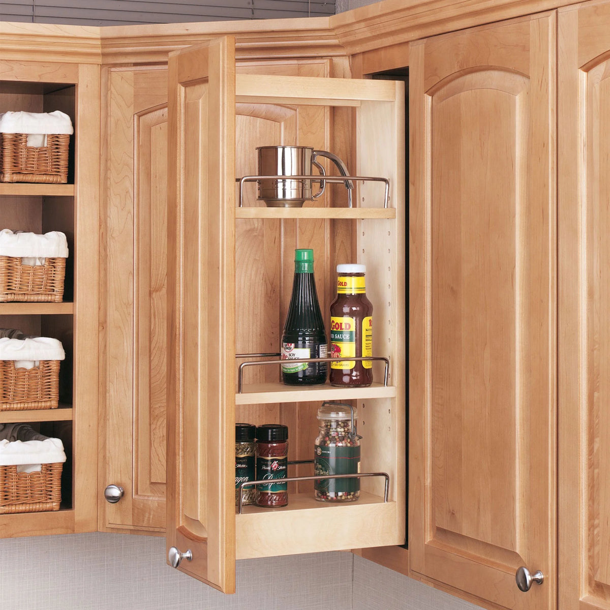 5-Inch Wood Pull Out Wall Cabinet Organizer O984