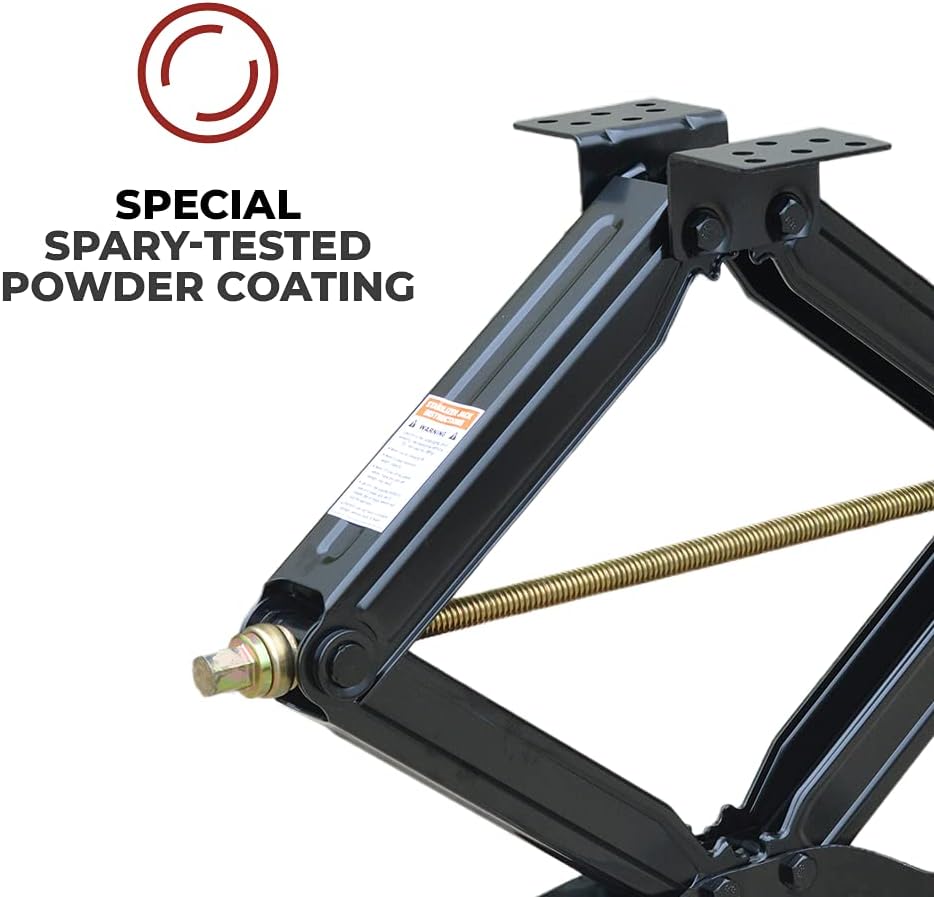 24" Scissor Jacks with Crank Handle, 5000 lbs Capacity, Pack of 2 Z637