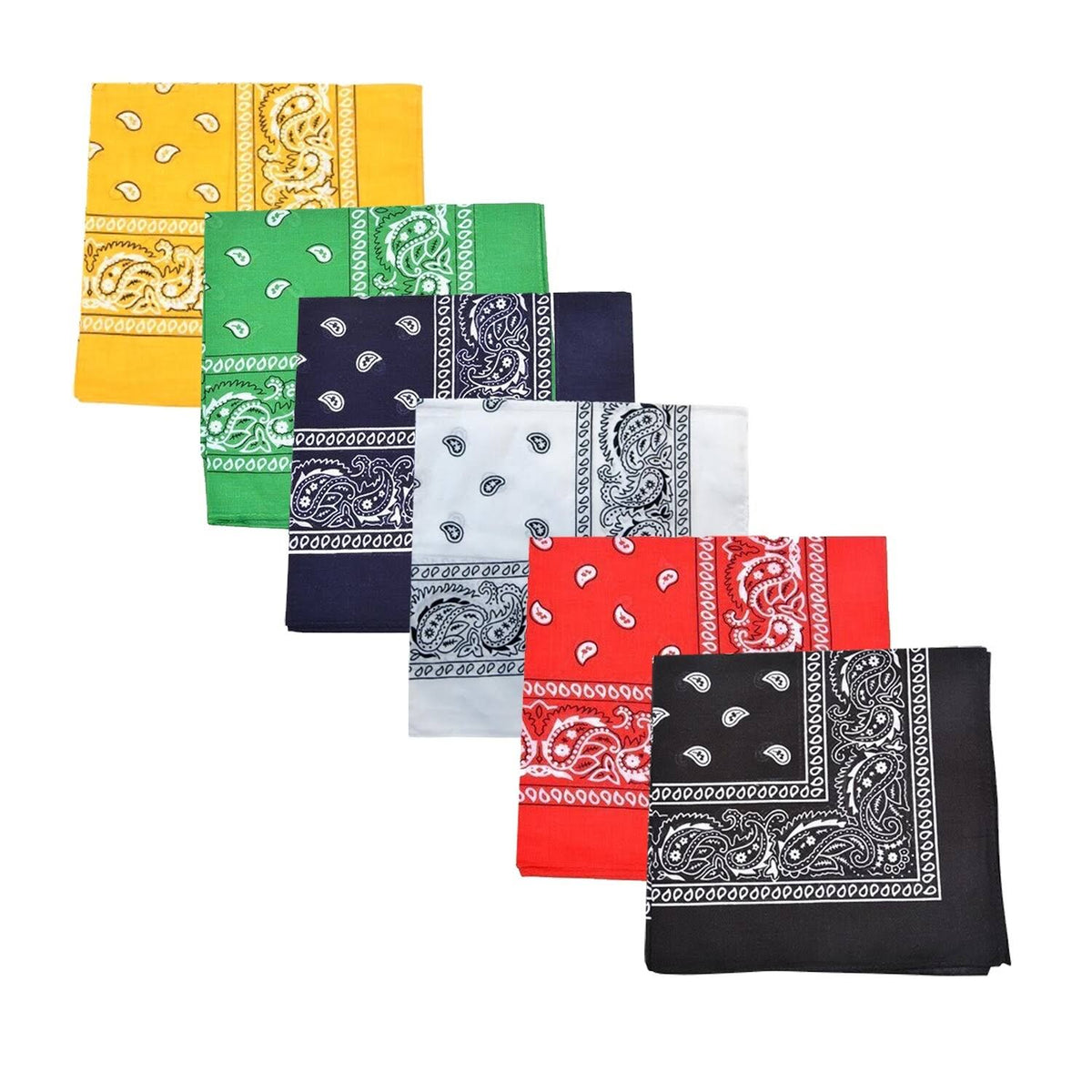 240 Pcs Royal Blue 100% Cotton Double Sided Bandanas D361871