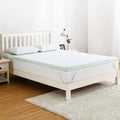3 Inch Green Tea Memory Foam Mattress Topper with Zippered Bamboo Cover W4538