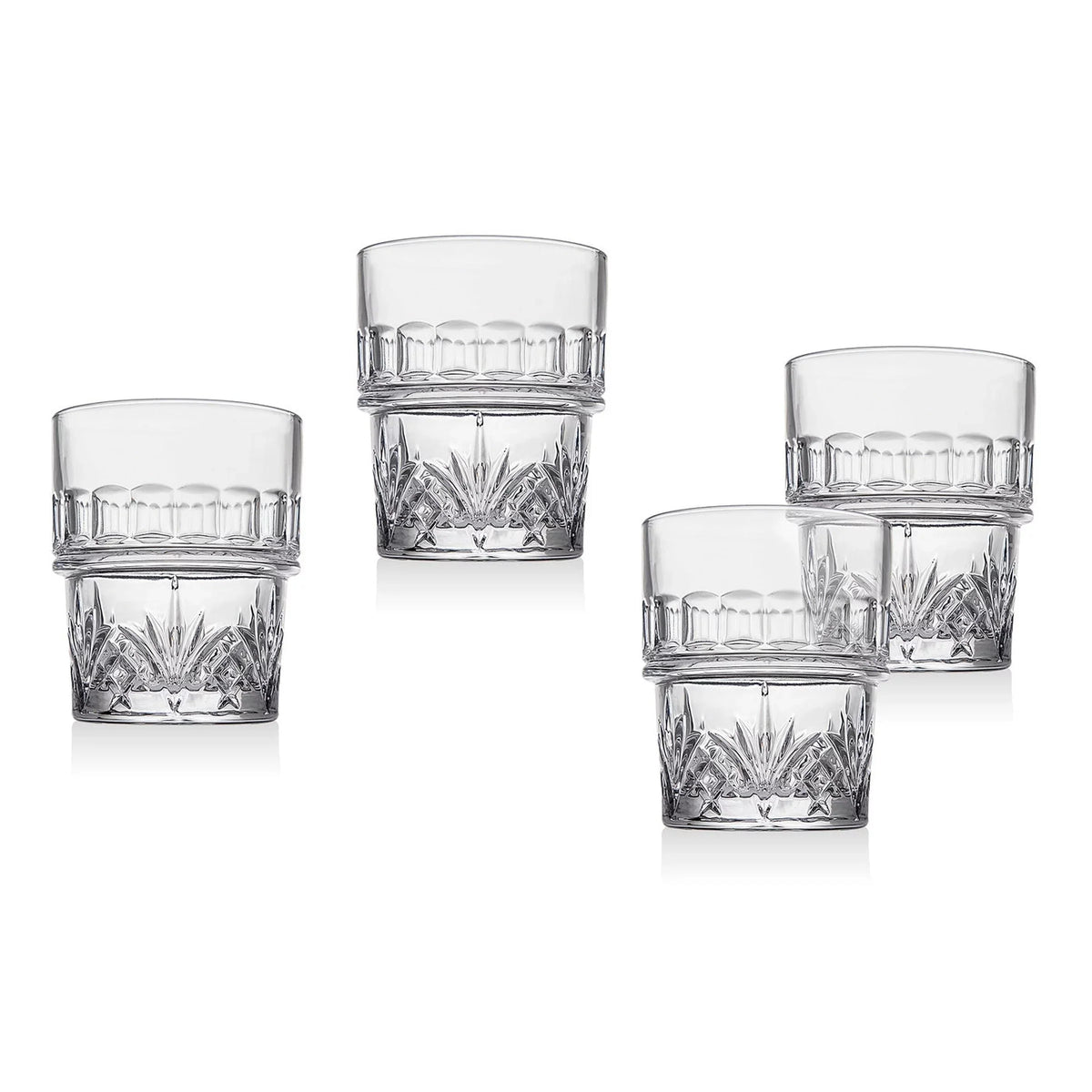 Stackable Whiskey Glass 10oz, Set of 4 Y65971