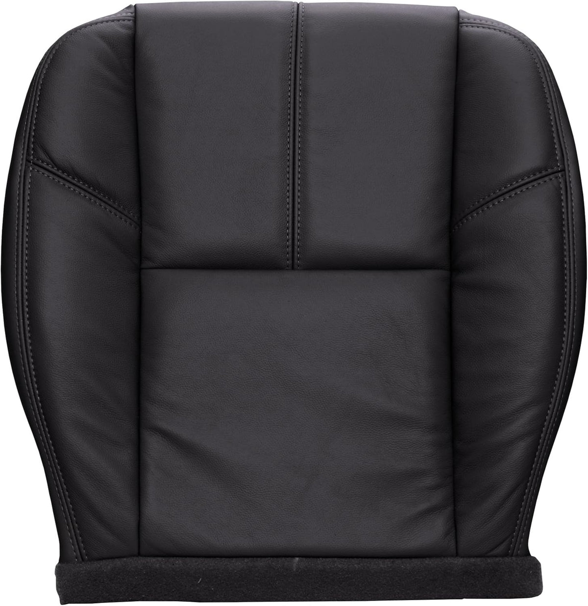 Driver Side Bottom Replacement Seat Cover in Light Titanium Gray Leather O133266