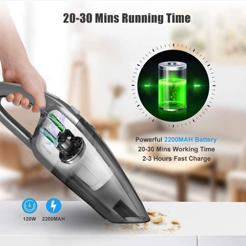 Portable Cordless Car Handheld Vacuum Cleaner, 8000PA, 120W, Wet & Dry Use G5604