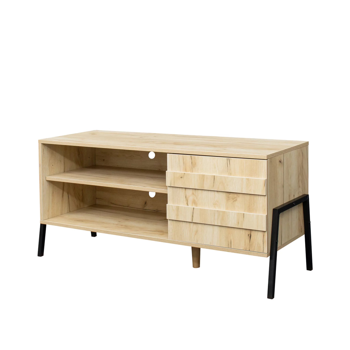 Mid-century modern Wooden TV Console with Storage Q81942