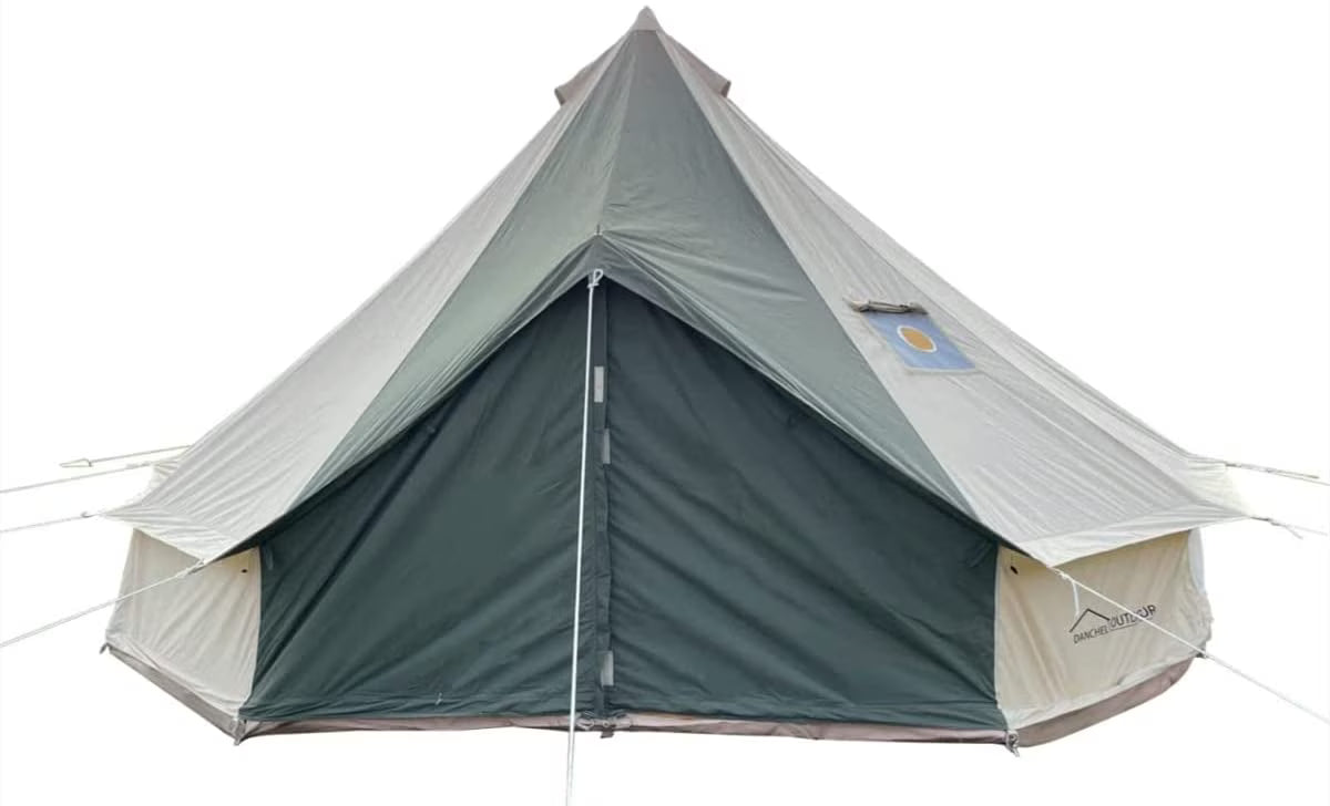 Green Canvas Bell Tent 4 Person 13.2ft Diameter D517