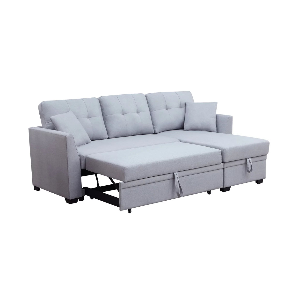 3-Seat Fabric Sleeper Sectional Sofa with Storage G89860