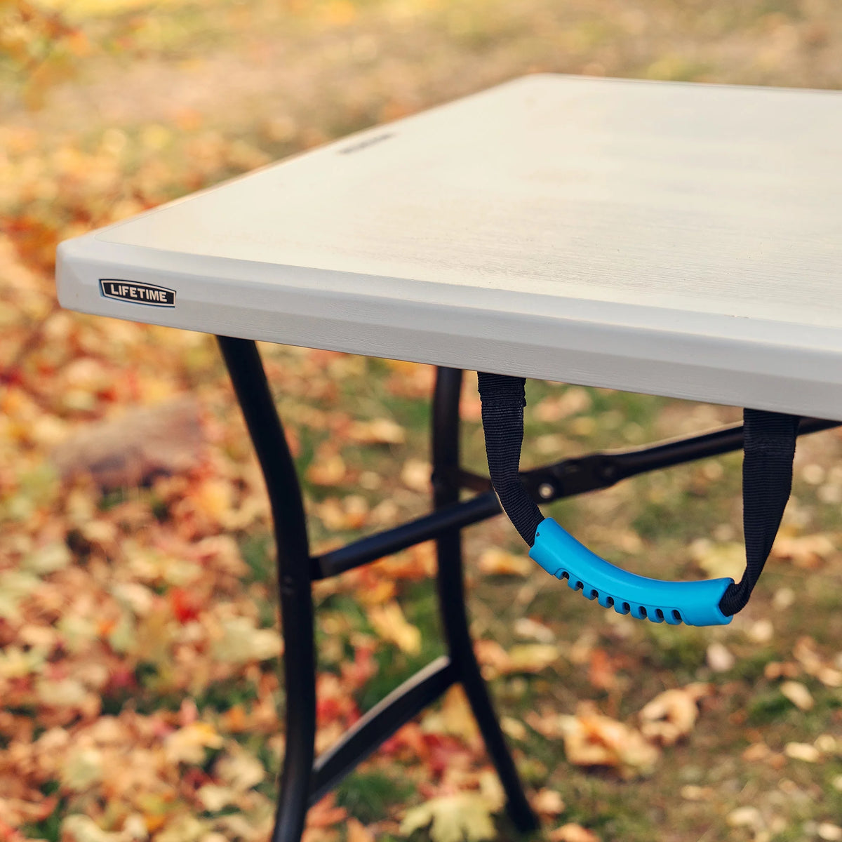 5 Foot Rectangle Fold-in-Half Table Gray I9379