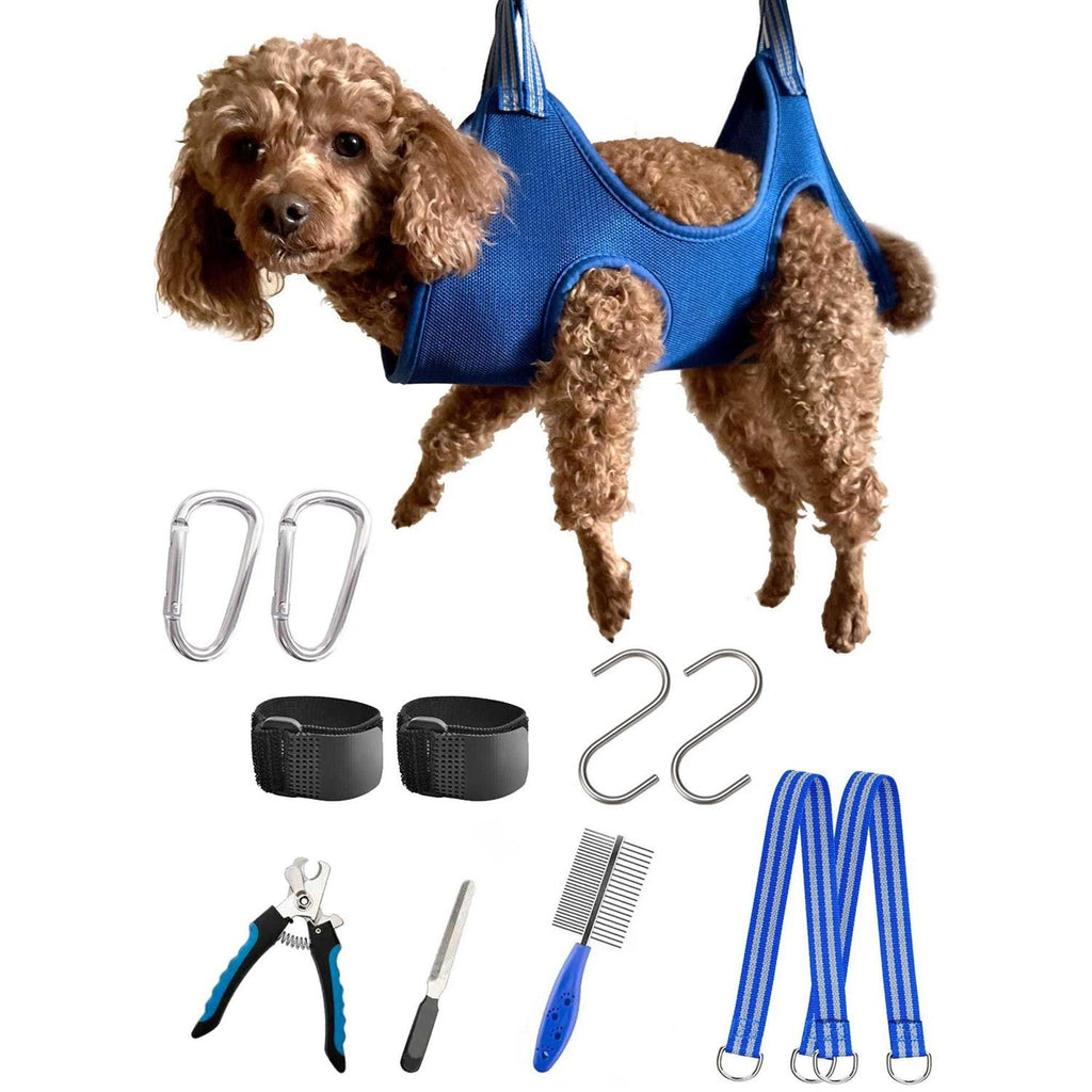 10 in 1 Pet Grooming Hammock Harness with Nail Clippers I202830