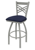 25x22 Swivel Counter Stool with Anodized Nickel Finish H2347