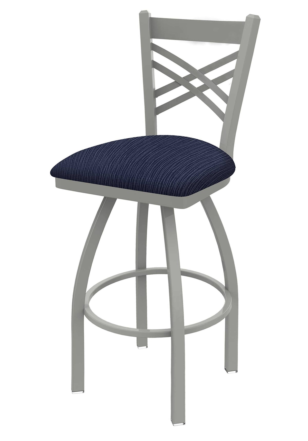 25x22 Swivel Counter Stool with Anodized Nickel Finish H2347
