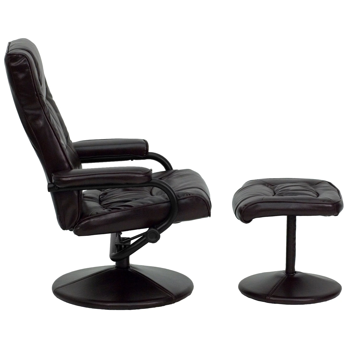 Brown Recliner and Ottoman X232