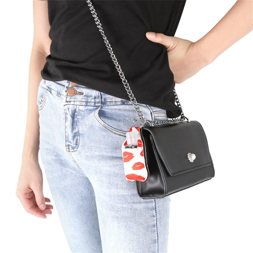 Lipstick Holder Keychains with Metal Clip E69353