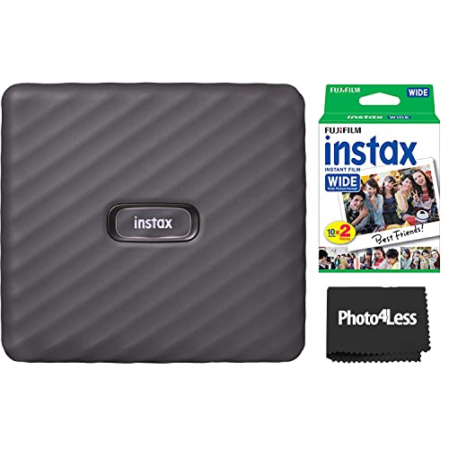 Mocha Grey Instant Film Printer Bundle with Twin Pack Film Q3493