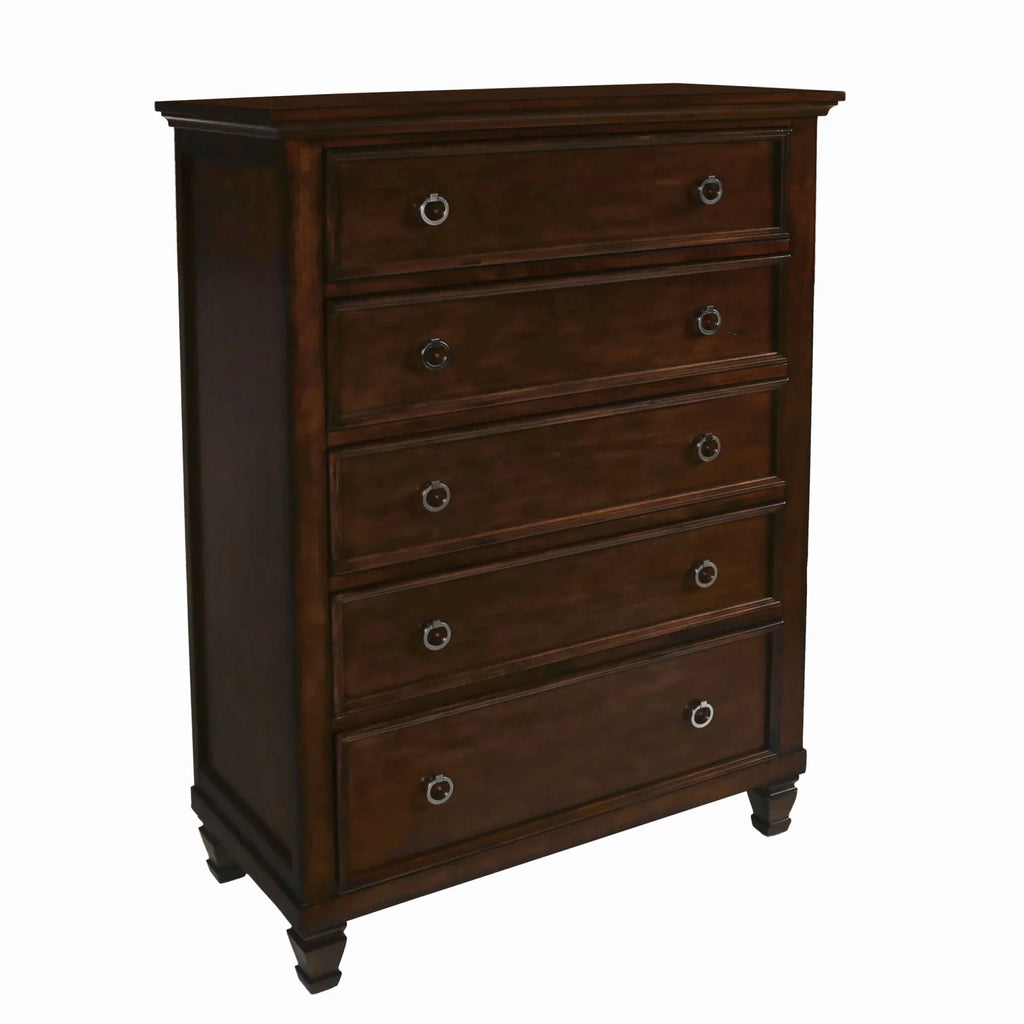 Brown 5 Drawer Wooden Chest Z55518