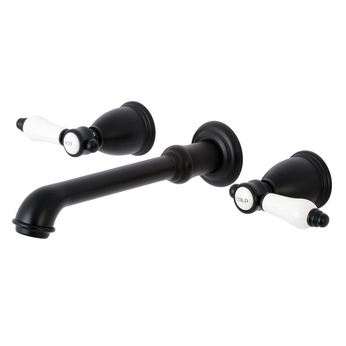 Satin Brass Wall Mount Bathroom Faucet P2210