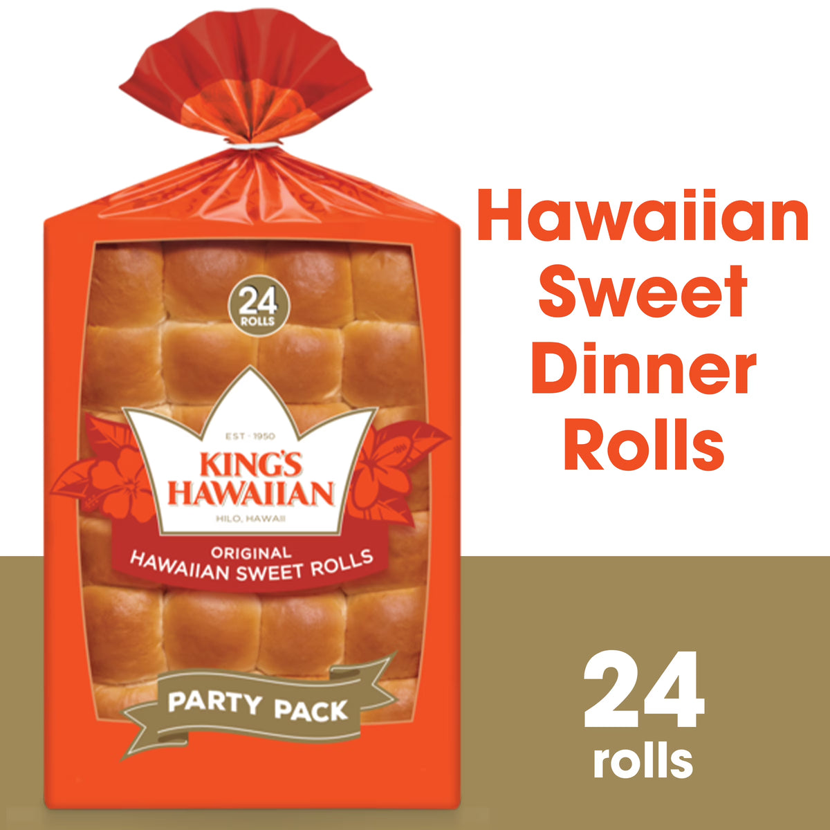 24 oz Hawaiian Sweet Dinner Rolls S1944