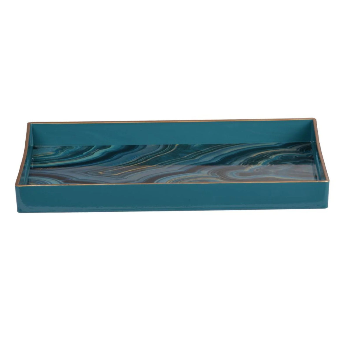 Set of 2 Blue Rectangular Trays R6763