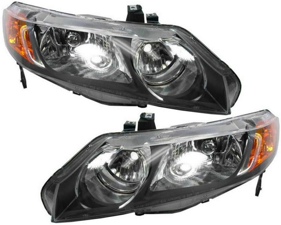 Honda Civic Headlight Assembly Pair Sedan L44863