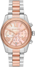 Two Tone Rose Gold Silver Chronograph Watch J207